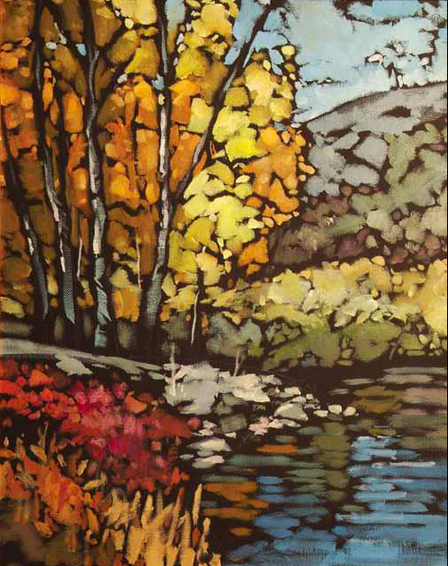“On the Edge of Fall” 24 x 36 Oil on canvas Clymer Art Auction, May - Ellensburg, WA