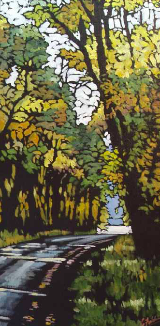 “The Road Home” 14 x 28 Oil on canvas $1,600